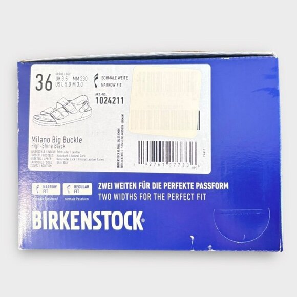 NIB Birkenstock Milano Big Buckle High Shine 36 Black Gold NEW Sandals $175 - Picture 8 of 9